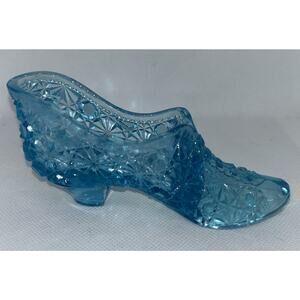 Vintage Blue Button & Daisy 6" Shoe